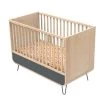 Sauthon Original Lits Bébé Lit évolutif Pieds Métal 105x143x75cm En Bois Gris -Lits bébé Soldes lit evolutif pieds metal 105x143x75cm en bois gris