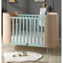 Sauthon Original Lits Bébé Lit évolutif Pieds Métal 97x144x75cm En Bois Bleu -Lits bébé Soldes lit evolutif pieds metal 97x144x75cm en bois bleu 2