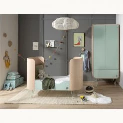 Sauthon Original Lits Bébé Lit évolutif Pieds Métal 97x144x75cm En Bois Bleu -Lits bébé Soldes lit evolutif pieds metal 97x144x75cm en bois bleu 3