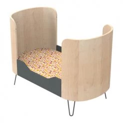 Sauthon Original Lits Bébé Lit évolutif Pieds Métal 97x144x75cm En Bois Gris -Lits bébé Soldes lit evolutif pieds metal 97x144x75cm en bois gris 1