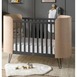 Sauthon Original Lits Bébé Lit évolutif Pieds Métal 97x144x75cm En Bois Gris -Lits bébé Soldes lit evolutif pieds metal 97x144x75cm en bois gris 2