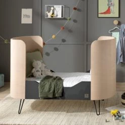 Sauthon Original Lits Bébé Lit évolutif Pieds Métal 97x144x75cm En Bois Gris -Lits bébé Soldes lit evolutif pieds metal 97x144x75cm en bois gris 3