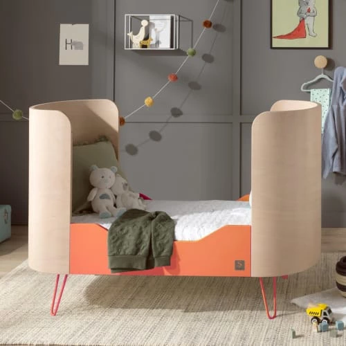 Sauthon Original Lits Bébé Lit évolutif Pieds Métal 97x144x75cm En Bois Orange 6 Sauthon Original Lits Bébé Lit évolutif Pieds Métal 97x144x75cm En Bois Orange – Image 4