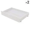 Happy Garden Têtes De Lits Et Accessoires De Lits Enfants Lot De 2 Tiroirs De Rangement Sous Lit 190x90cm Blancs -Lits bébé Soldes lot de 2 tiroirs de rangement sous lit 190x90cm blancs