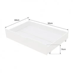 Happy Garden Têtes De Lits Et Accessoires De Lits Enfants Lot De 2 Tiroirs De Rangement Sous Lit 190x90cm Blancs -Lits bébé Soldes lot de 2 tiroirs de rangement sous lit 190x90cm blancs 3