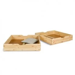 ID Kids Têtes De Lits Et Accessoires De Lits Enfants Lot De 2 Tiroirs Pour Lit Superposé 90x190 Cm Bois Massif