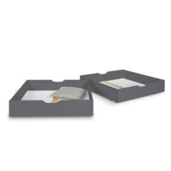 ID Kids Têtes De Lits Et Accessoires De Lits Enfants Lot De 2 Tiroirs Pour Lit Superposé 90x190 Cm Bois Massif Anthracite -Lits bébé Soldes lot de 2 tiroirs pour lit superpose 90x190 cm bois massif anthracite 4