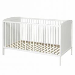 ID Kids Lits Bébé Pack Lit Bébé Avec Matelas 70x140 Cm Bois Massif Blanc -Lits bébé Soldes pack lit bebe avec matelas 70x140 cm bois massif blanc 1