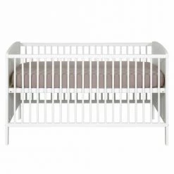 ID Kids Lits Bébé Pack Lit Bébé Avec Matelas 70x140 Cm Bois Massif Blanc -Lits bébé Soldes pack lit bebe avec matelas 70x140 cm bois massif blanc 3
