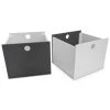 ID Kids Têtes De Lits Et Accessoires De Lits Enfants Set De 2 Cubes De Rangement Effet Bois Blanc Et Gris Anthracite -Lits bébé Soldes set de 2 cubes de rangement effet bois blanc et gris anthracite