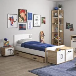 Gami Tables De Chevet Enfant Table De Chevet 1 Porte Sur Roulettes Chêne Blanc 11 Gami Tables De Chevet Enfant Table De Chevet 1 Porte Sur Roulettes Chêne Blanc -Lits bébé Soldes table de chevet 1 porte sur roulettes chene blanc 3