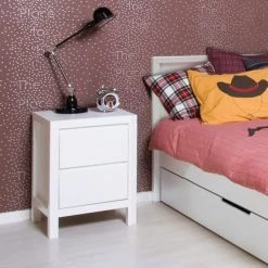 Bopita Tables De Chevet Enfant Table De Chevet 2 Tiroirs Blanc -Lits bébé Soldes table de chevet 2 tiroirs blanc 3