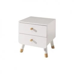 Vipack Tables De Chevet Enfant Table De Chevet 2 Tiroirs Blanc