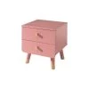 Vipack Tables De Chevet Enfant Table De Chevet 2 Tiroirs Rose -Lits bébé Soldes table de chevet 2 tiroirs rose