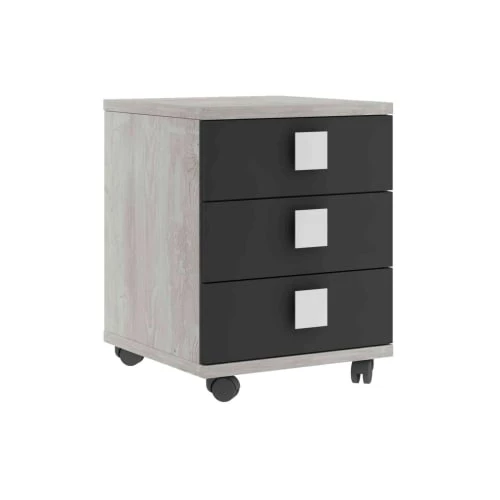 Terre De Nuit Tables De Chevet Enfant Table De Chevet 3 Tiroirs à Roulettes En Bois Imitation Chêne Et Noir 3 Terre De Nuit Tables De Chevet Enfant Table De Chevet 3 Tiroirs à Roulettes En Bois Imitation Chêne Et Noir