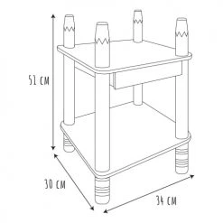 Toilinux Tables De Chevet Enfant Table De Chevet Avec Tiroir Pour Chambre D'enfant Blanc -Lits bébé Soldes table de chevet avec tiroir pour chambre d enfant blanc 4