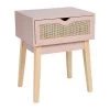 Jardideco Tables De Chevet Enfant Table De Chevet En Bois Rose -Lits bébé Soldes table de chevet en bois rose