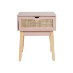 Jardideco Tables De Chevet Enfant Table De Chevet En Bois Rose -Lits bébé Soldes table de chevet en bois rose 2
