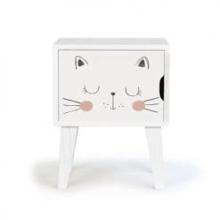 RNT By Really Nice Things Tables De Chevet Enfant Table De Chevet En Pin Pour Enfant Dessin De Chat