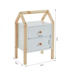 Baita Tables De Chevet Enfant Table De Chevet Enfant Blanc 1 Tiroir -Lits bébé Soldes table de chevet enfant blanc 1 tiroir 10