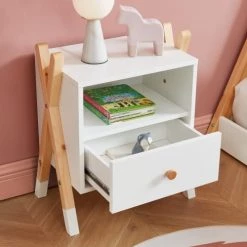 Baita Tables De Chevet Enfant Table De Chevet Enfant Blanc 1 Tiroir 11 Baita Tables De Chevet Enfant Table De Chevet Enfant Blanc 1 Tiroir -Lits bébé Soldes table de chevet enfant blanc 1 tiroir 3