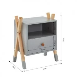 Baita Tables De Chevet Enfant Table De Chevet Enfant Gris 1 Tiroir -Lits bébé Soldes table de chevet enfant gris 1 tiroir 10