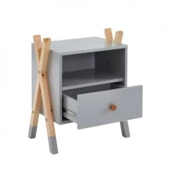 Baita Tables De Chevet Enfant Table De Chevet Enfant Gris 1 Tiroir -Lits bébé Soldes table de chevet enfant gris 1 tiroir 11