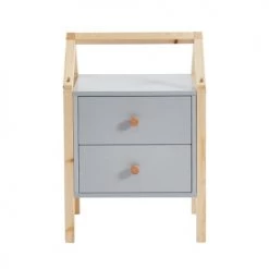 Baita Tables De Chevet Enfant Table De Chevet Enfant Gris 1 Tiroir