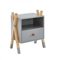 Baita Tables De Chevet Enfant Table De Chevet Enfant Gris 1 Tiroir -Lits bébé Soldes table de chevet enfant gris 1 tiroir 8