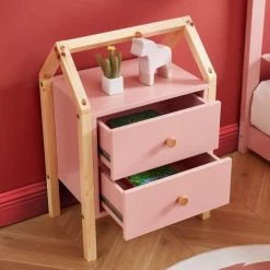 Baita Tables De Chevet Enfant Table De Chevet Enfant Rose 1 Tiroir -Lits bébé Soldes table de chevet enfant rose 1 tiroir 3