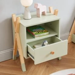 Baita Tables De Chevet Enfant Table De Chevet Enfant Vert 1 Tiroir -Lits bébé Soldes table de chevet enfant vert 1 tiroir 3