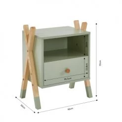 Baita Tables De Chevet Enfant Table De Chevet Enfant Vert 1 Tiroir -Lits bébé Soldes table de chevet enfant vert 1 tiroir 4