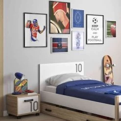 Terre De Nuit Tables De Chevet Enfant Table De Chevet Sur Roulettes En Bois Imitation Chêne Clair Et Blanc -Lits bébé Soldes table de chevet sur roulettes en bois imitation chene clair et blanc 2