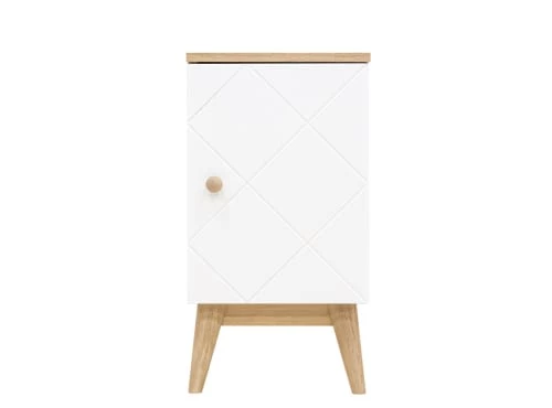 Bopita Tables De Chevet Enfant Table De Nuit Blanc/chêne En MDF Et Chêne 4 Bopita Tables De Chevet Enfant Table De Nuit Blanc/chêne En MDF Et Chêne – Image 2