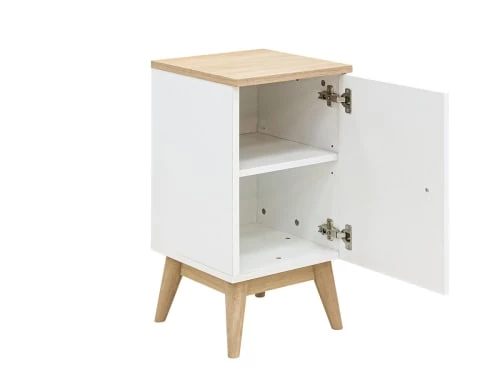 Bopita Tables De Chevet Enfant Table De Nuit Blanc/chêne En MDF Et Chêne 5 Bopita Tables De Chevet Enfant Table De Nuit Blanc/chêne En MDF Et Chêne – Image 3