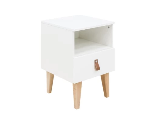 Bopita Tables De Chevet Enfant Table De Nuit Blanc/naturel En MDF, Panneaux De Particules Et Hêtre 5 Bopita Tables De Chevet Enfant Table De Nuit Blanc/naturel En MDF, Panneaux De Particules Et Hêtre – Image 3