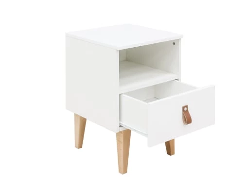 Bopita Tables De Chevet Enfant Table De Nuit Blanc/naturel En MDF, Panneaux De Particules Et Hêtre 6 Bopita Tables De Chevet Enfant Table De Nuit Blanc/naturel En MDF, Panneaux De Particules Et Hêtre – Image 4