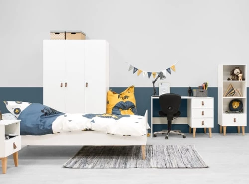 Bopita Tables De Chevet Enfant Table De Nuit Blanc/naturel En MDF, Panneaux De Particules Et Hêtre 8 Bopita Tables De Chevet Enfant Table De Nuit Blanc/naturel En MDF, Panneaux De Particules Et Hêtre – Image 6