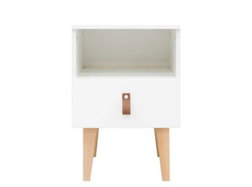 Bopita Tables De Chevet Enfant Table De Nuit Blanc/naturel En MDF, Panneaux De Particules Et Hêtre 3 Bopita Tables De Chevet Enfant Table De Nuit Blanc/naturel En MDF, Panneaux De Particules Et Hêtre
