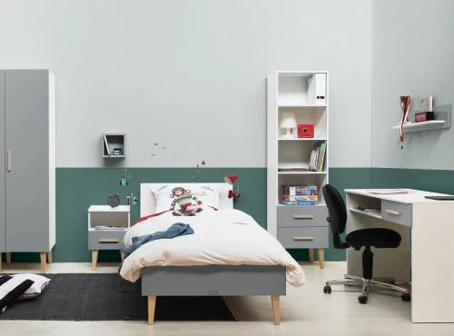 Bopita Tables De Chevet Enfant Table De Nuit Gris 4 Bopita Tables De Chevet Enfant Table De Nuit Gris – Image 2