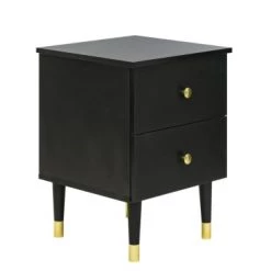 Bopita Tables De Chevet Enfant Table De Nuit Noir Mat En Panneaux De Particules -Lits bébé Soldes table de nuit noir mat en panneaux de particules 2