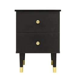 Bopita Tables De Chevet Enfant Table De Nuit Noir Mat En Panneaux De Particules