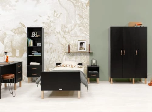 Bopita Tables De Chevet Enfant Table De Nuit Noir Mat/naturel En Panneaux De Particules Et Hêtre 6 Bopita Tables De Chevet Enfant Table De Nuit Noir Mat/naturel En Panneaux De Particules Et Hêtre – Image 4