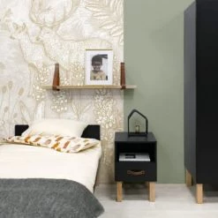 Bopita Tables De Chevet Enfant Table De Nuit Noir Mat/naturel En Panneaux De Particules Et Hêtre 12 Bopita Tables De Chevet Enfant Table De Nuit Noir Mat/naturel En Panneaux De Particules Et Hêtre -Lits bébé Soldes table de nuit noir mat naturel en panneaux de particules et hetre 4