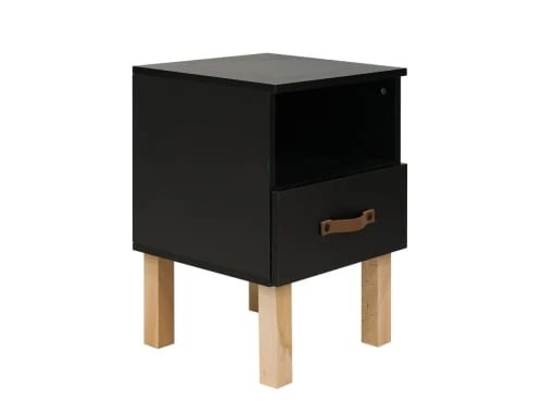 Bopita Tables De Chevet Enfant Table De Nuit Noir Mat/naturel En Panneaux De Particules Et Hêtre 3 Bopita Tables De Chevet Enfant Table De Nuit Noir Mat/naturel En Panneaux De Particules Et Hêtre