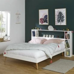 ID Kids Têtes De Lits Et Accessoires De Lits Enfants Tête De Lit Avec Rangements 90 Cm Bois Massif -Lits bébé Soldes tete de lit avec rangements 90 cm bois massif 2