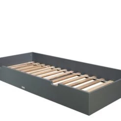 Bopita Têtes De Lits Et Accessoires De Lits Enfants Tiroir 90x200 Deep Grey En MDF