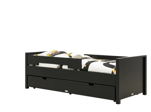 Bopita Têtes De Lits Et Accessoires De Lits Enfants Tiroir 90x200 Noir Mat En MDF 5 Bopita Têtes De Lits Et Accessoires De Lits Enfants Tiroir 90x200 Noir Mat En MDF – Image 3