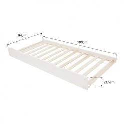 Happy Garden Têtes De Lits Et Accessoires De Lits Enfants Tiroir De Lit 190x90cm Blanc -Lits bébé Soldes tiroir de lit 190x90cm blanc 3