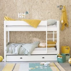 Maisons Du Monde Rangements Ados Tiroir De Lit 90x190 Blanc -Lits bébé Soldes tiroir de lit 90x190 blanc 1000 12 28 136845 11